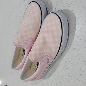 Pink checkered Vans